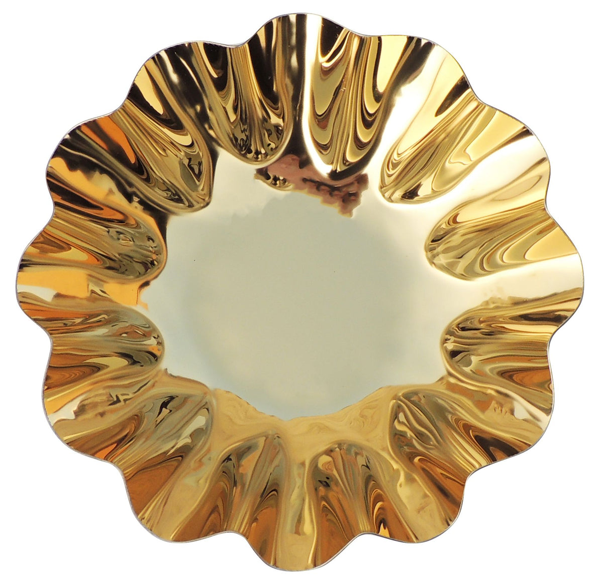 Steel Decorative Round Tray, Diwali Gifting Item - 8*8*2.5 Inch (S107 E)