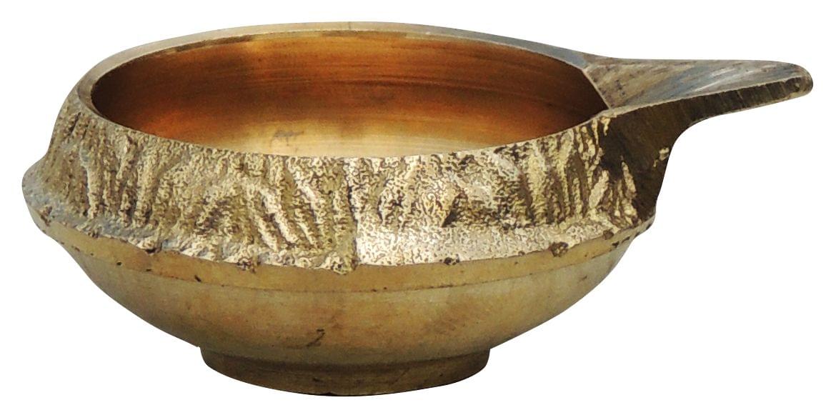 Brass Table Decor Oil Lamp Kuber Deepak - 2.3*1.8*0.9 inch (Z140 A)