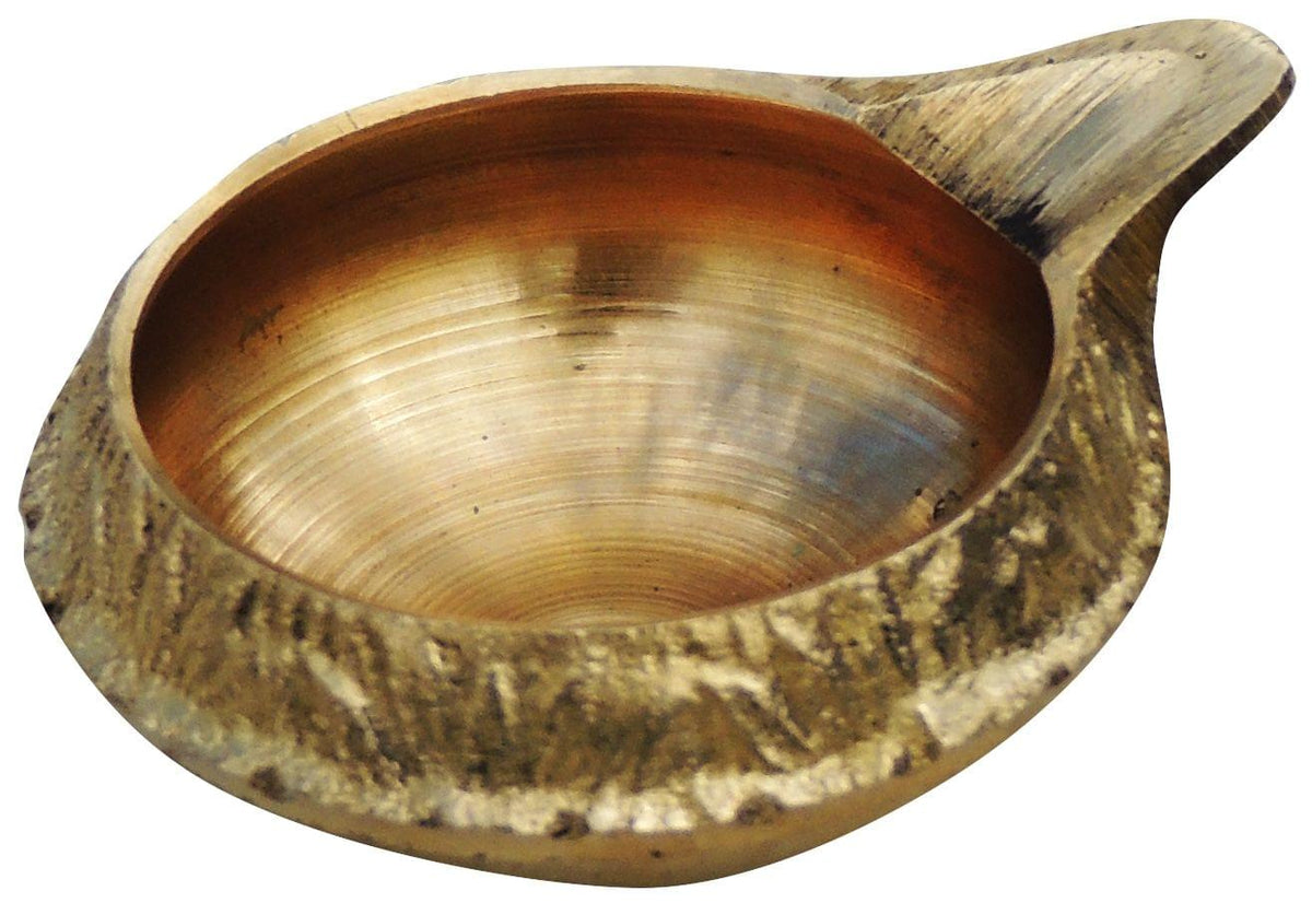 Brass Table Decor Oil Lamp Kuber Deepak - 2.3*1.8*0.9 inch (Z140 A)