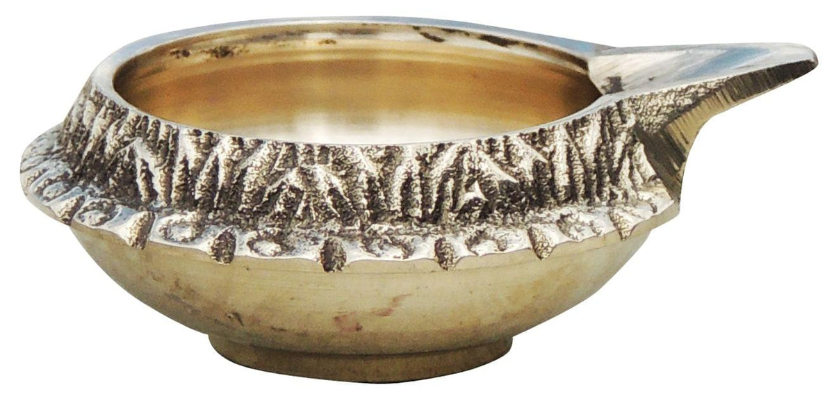 Brass Table Decor Oil Lamp Kuber Deepak  - 2.5*2*0.9 inch (Z140 B)