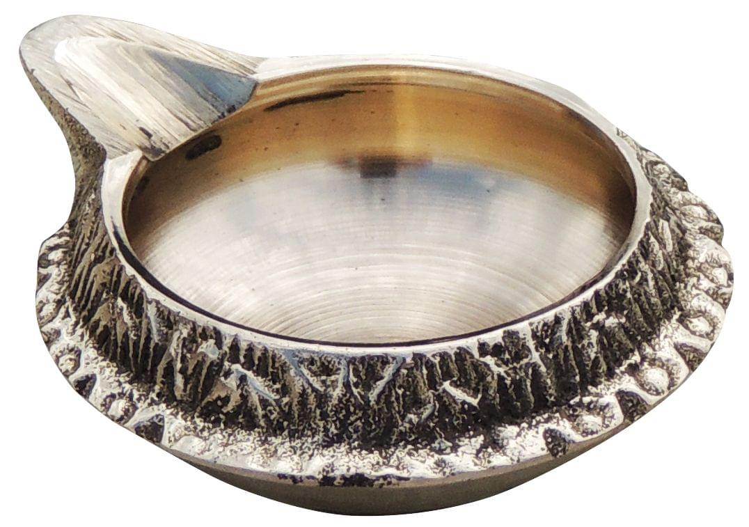Brass Table Decor Oil Lamp Kuber Deepak  - 2.5*2*0.9 inch (Z140 B)