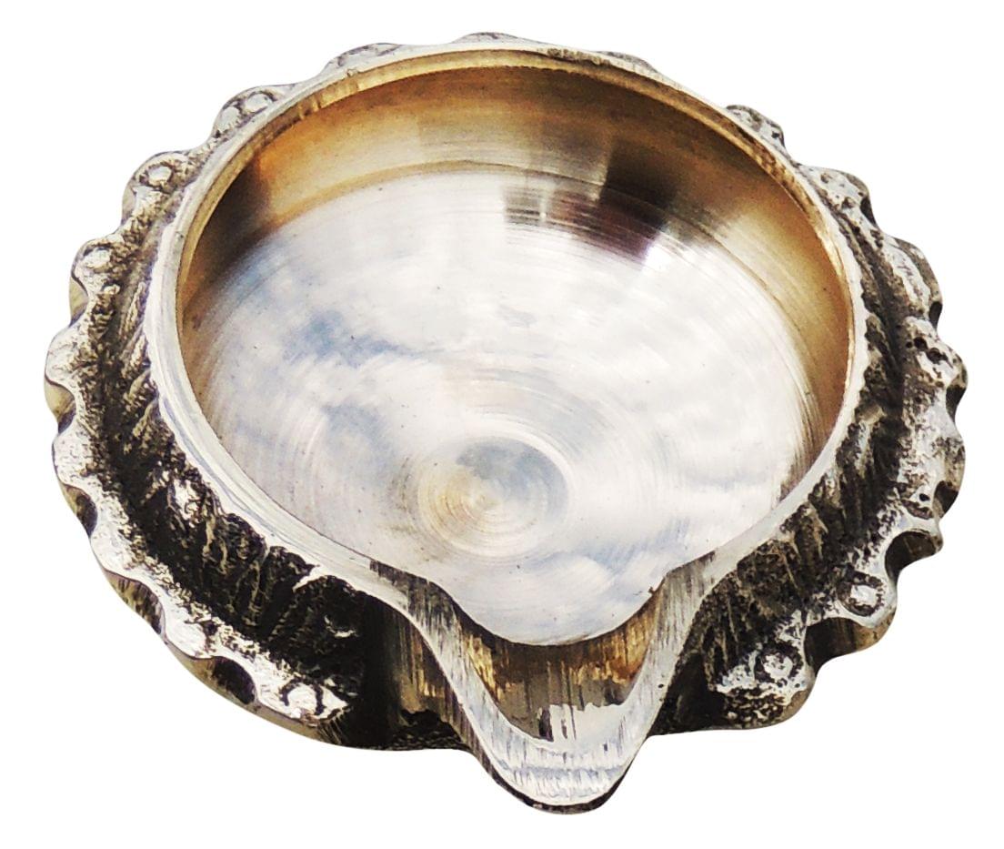 Brass Table Decor Oil Lamp Kuber Deepak - 2.6*2.2*1 inch (Z140 C)