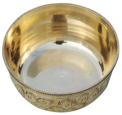Brass Bowl Katori - 3.8*3.8*1.8 inch (Z151 D)