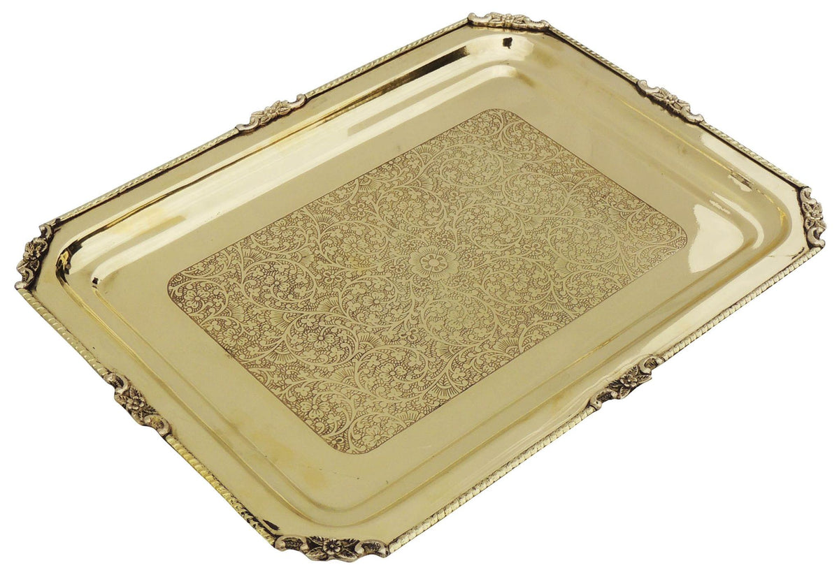 Brass Tray - 15*11.1*0.8 inch (Z174 D)