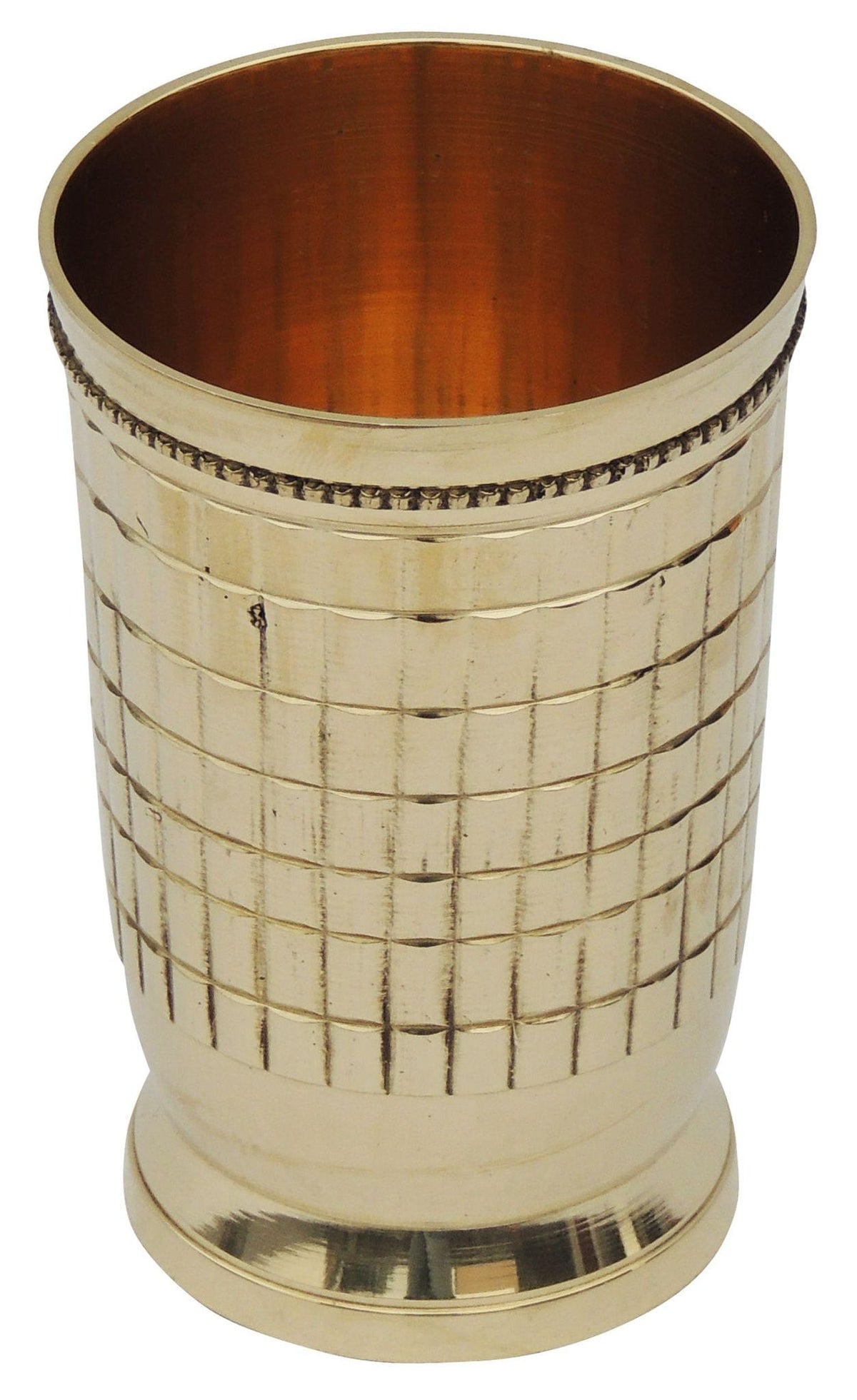 Brass Glass Firki, 250 ML - 2.8*2.8*4.4 inch (Z178 C)