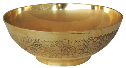 Brass Bowl Katora Embose Medium - 4.7*4.7*2 inch (Z215 C)