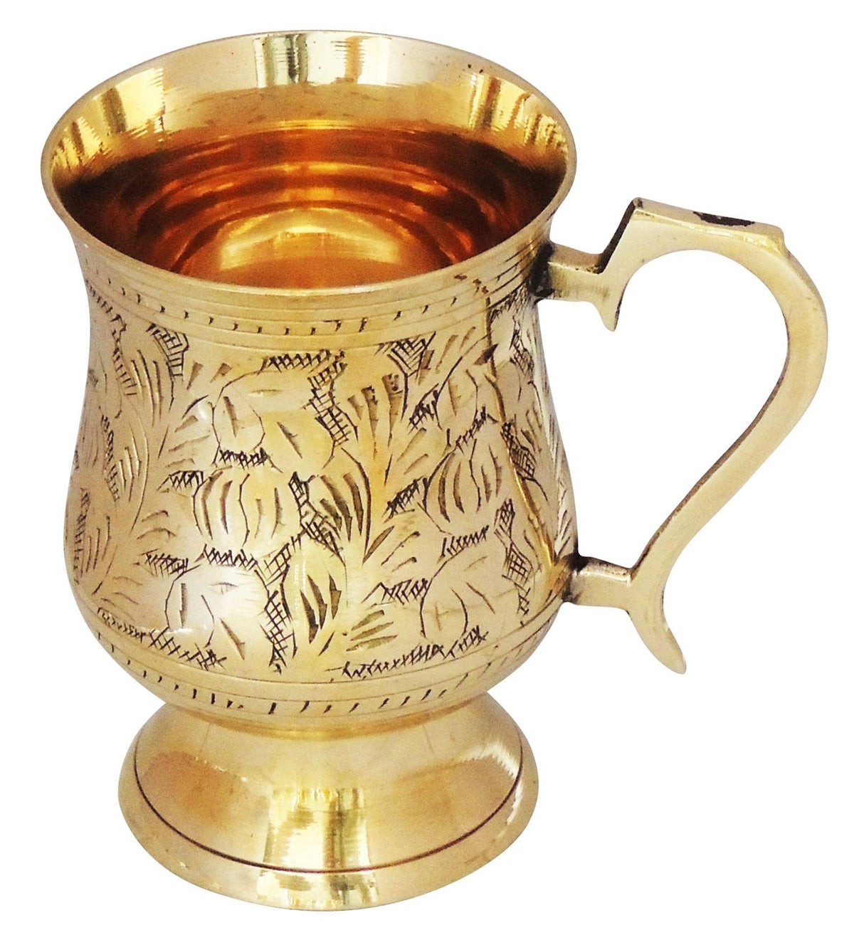 Brass Beer Mug Glass 300 Ml - 5*3.5*4.5 inch (Z266 C)