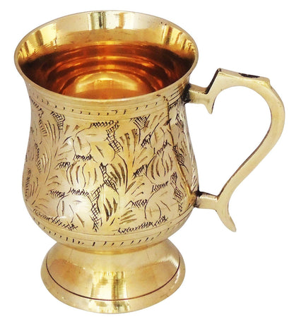 Brass Beer Mug Glass 300 Ml - 5*3.5*4.5 inch (Z266 C)