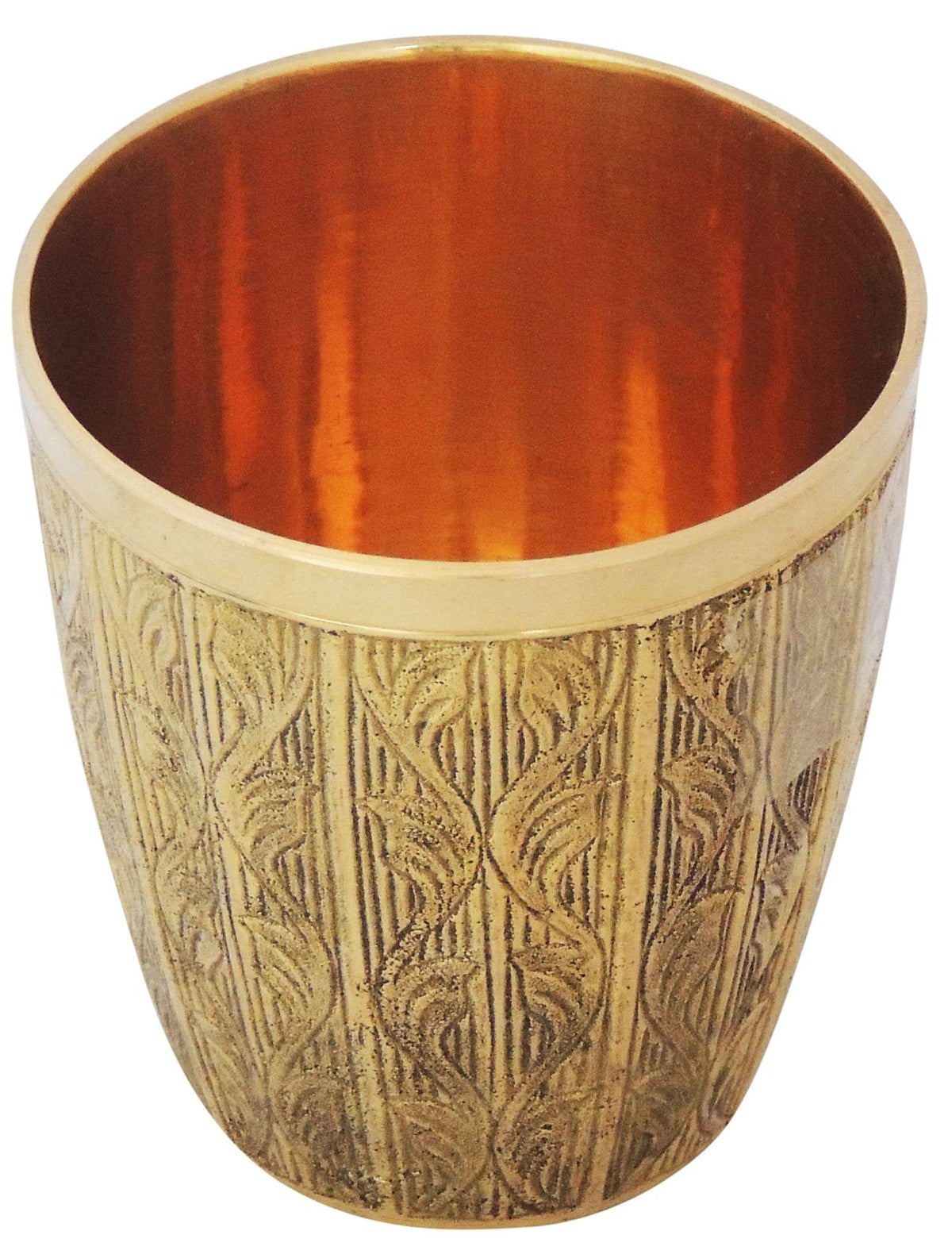 Pure Brass Glass, 220 ML - 3*3*3.2 inch (Z268 C)