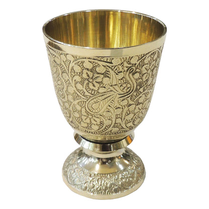 Brass Drinking Glass - Traditional Water Glass - 3*3*4 Inch (Z268 H)
