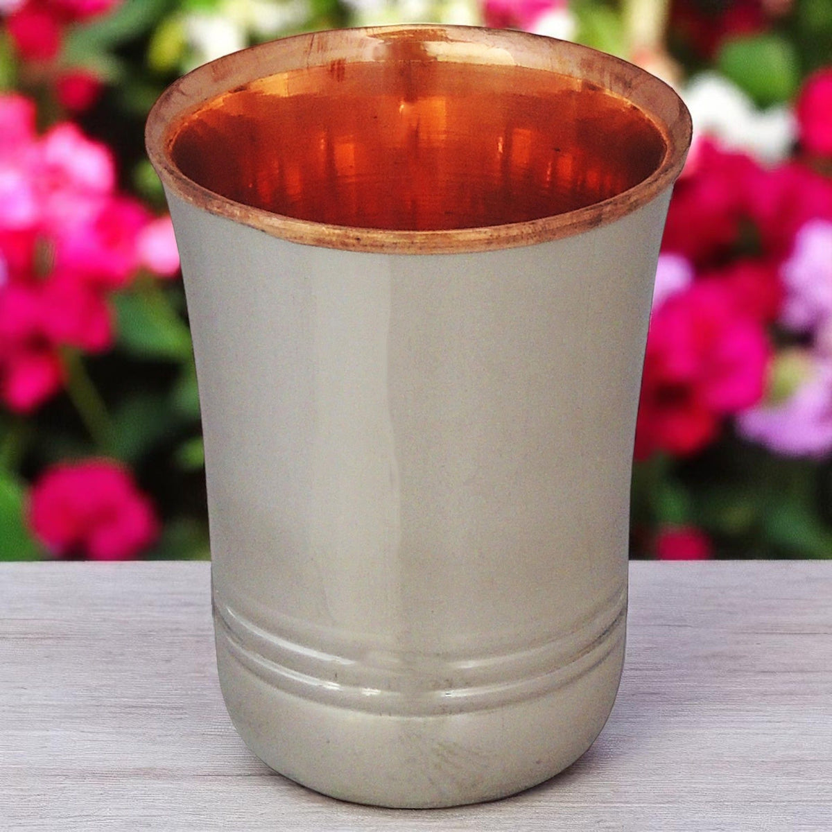 Pure Copper and Steel Glass 250 ML - 3*3*4 inch (Z271 C)