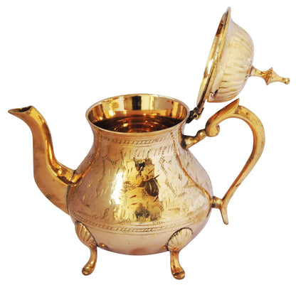 Brass Tea Pot Kettle 650 ML - 8*5*8 inch (Z274 B)