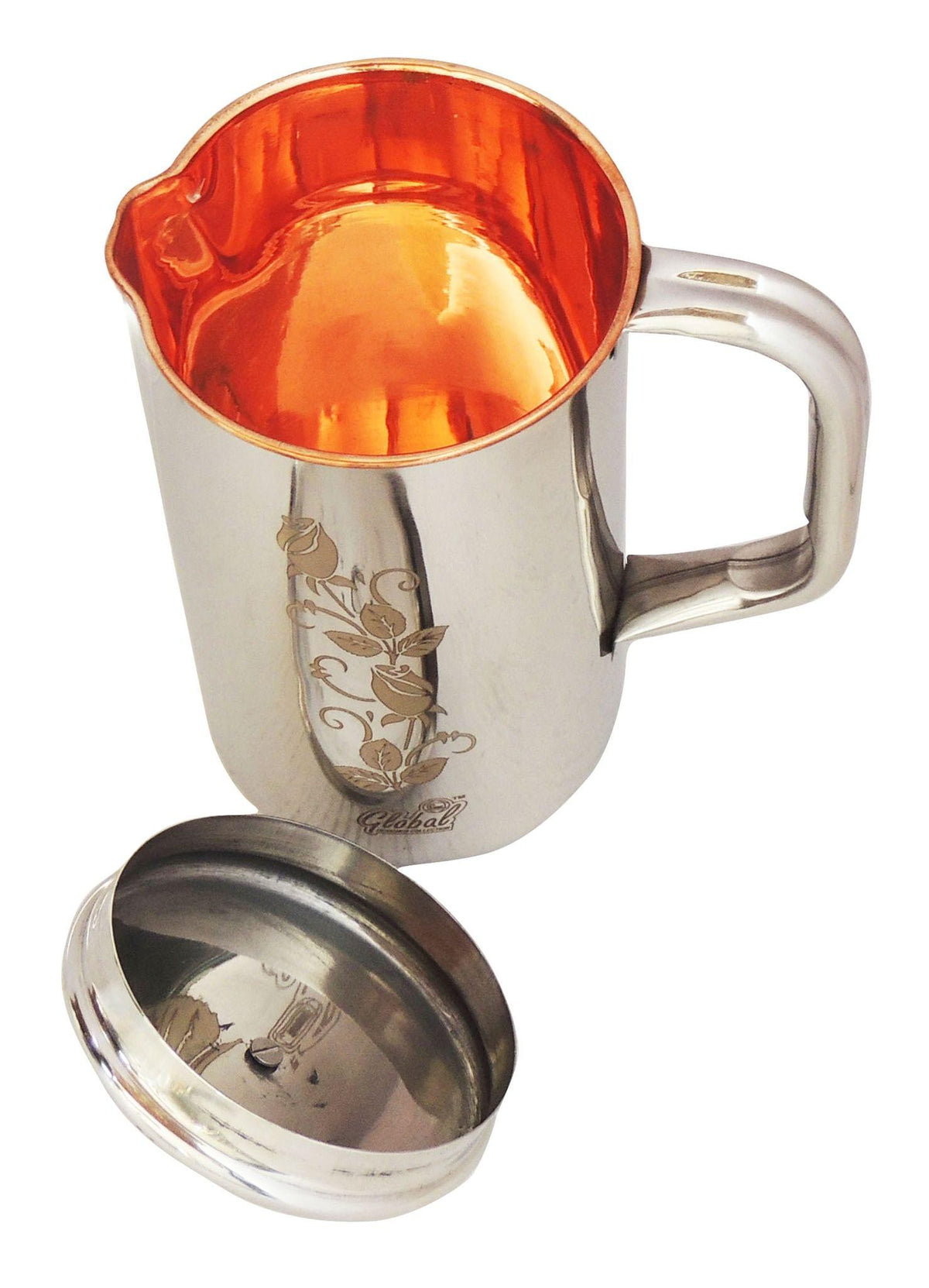 Copper And Steel Jug 1.2 Liter - 6*4*8 inch (Z278 C)