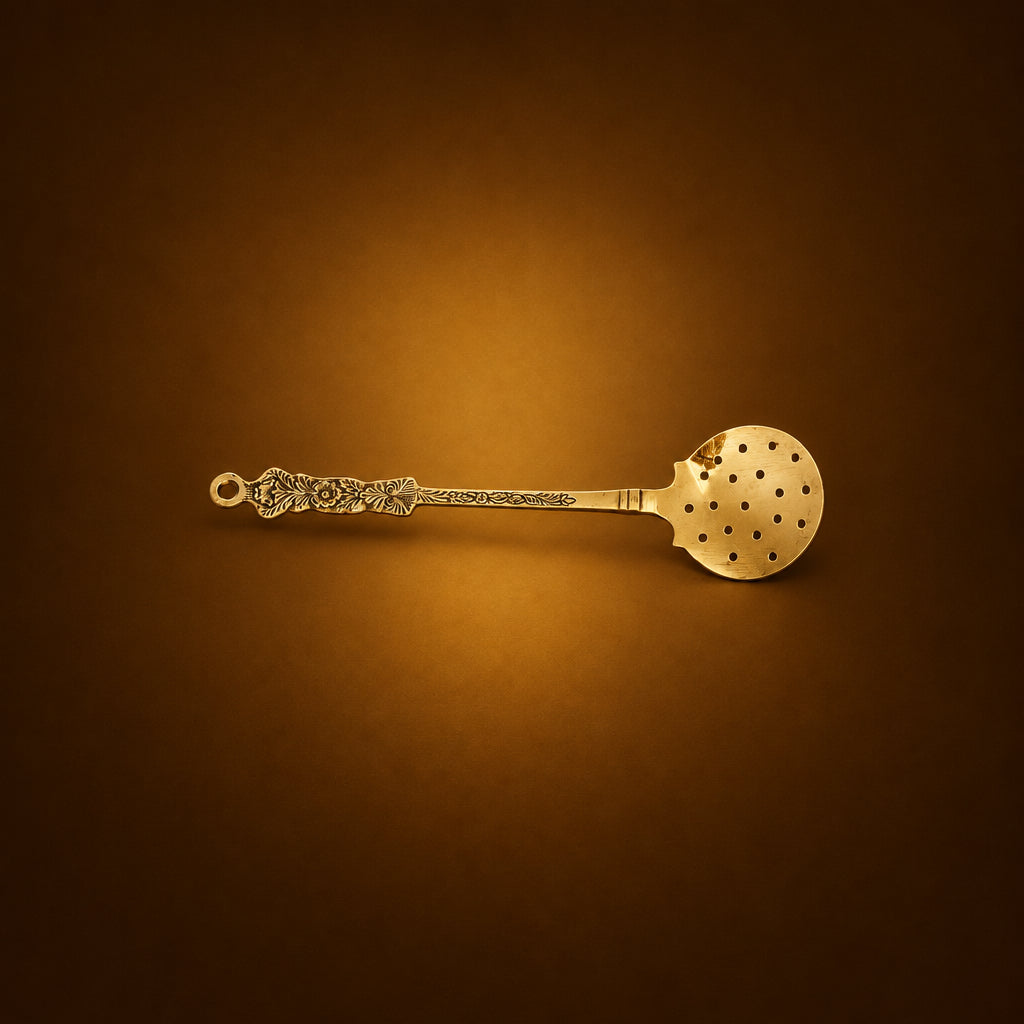 Brass Ladle Karchli 220 Gm - 15.5*4*0.5 inch (Z280 B)