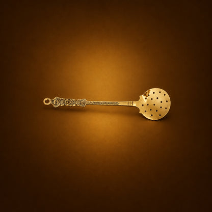 Brass Ladle Karchli 220 Gm - 15.5*4*0.5 inch (Z280 B)