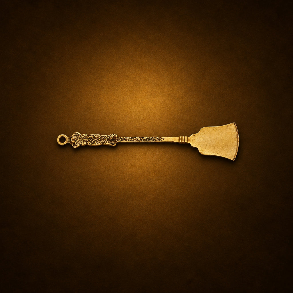 Brass Palta Ladle Kurpi 240 Gm - 15.2*3.5*0.5 inch (Z280 C)