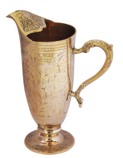 Brass Jug Mughal Design 1.3 Litre - 9*5*12 inch (Z282 C)