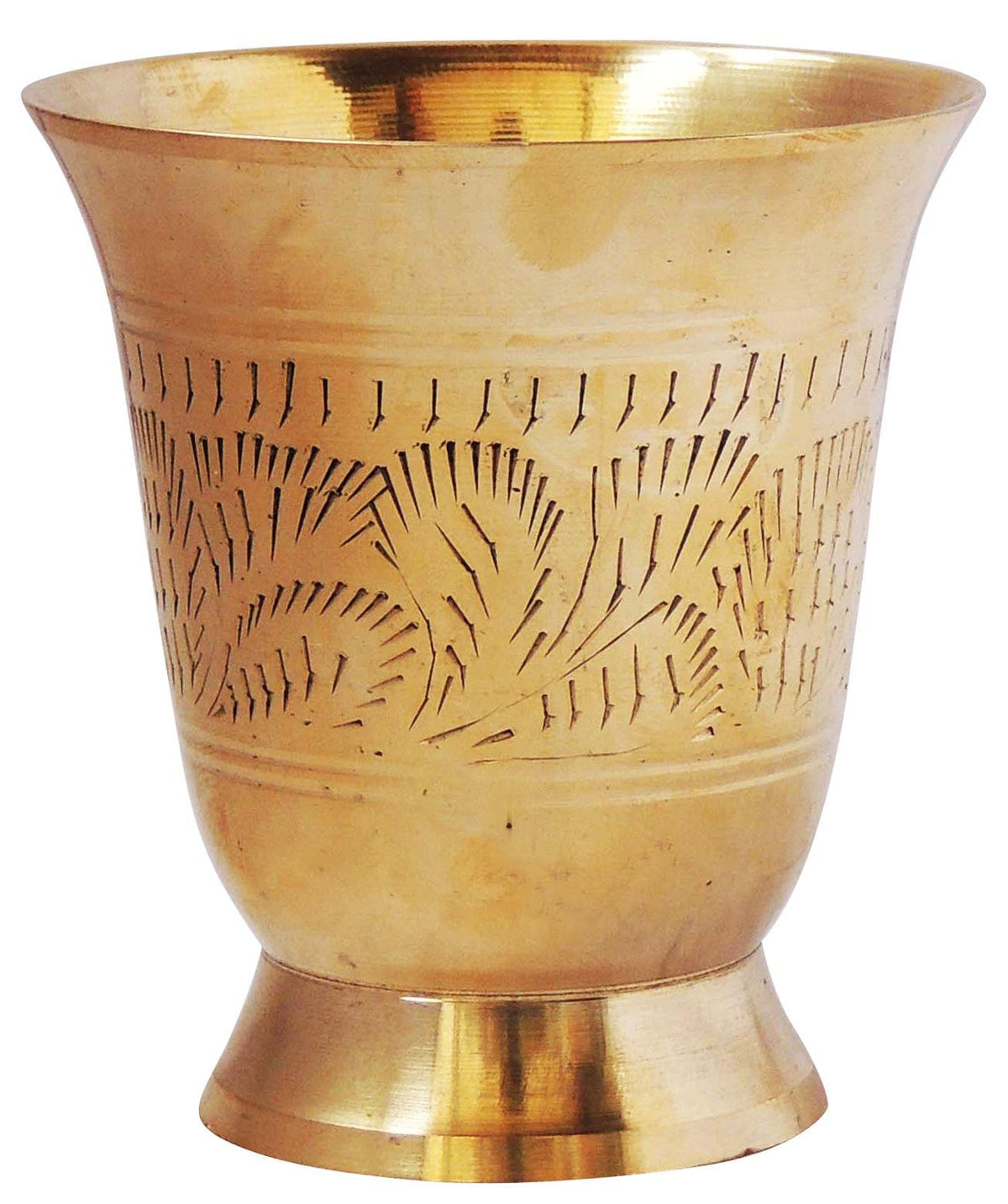 Brass Lemon Glass 150 Ml - 3*3*3.5 inch (Z304 B)