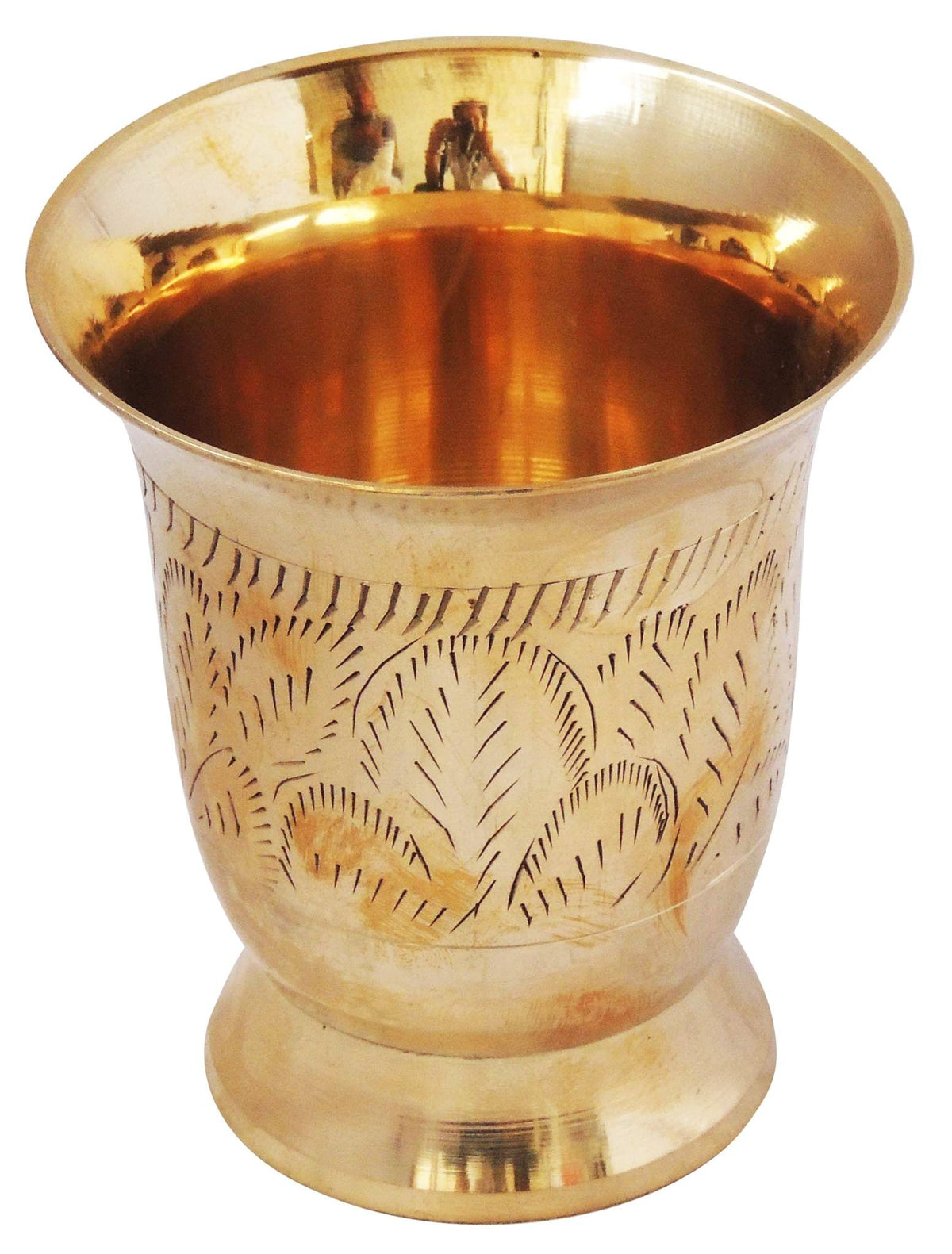Brass Lemon Glass 200 Ml - 3.6*3.6*3.8 inch (Z304 D)