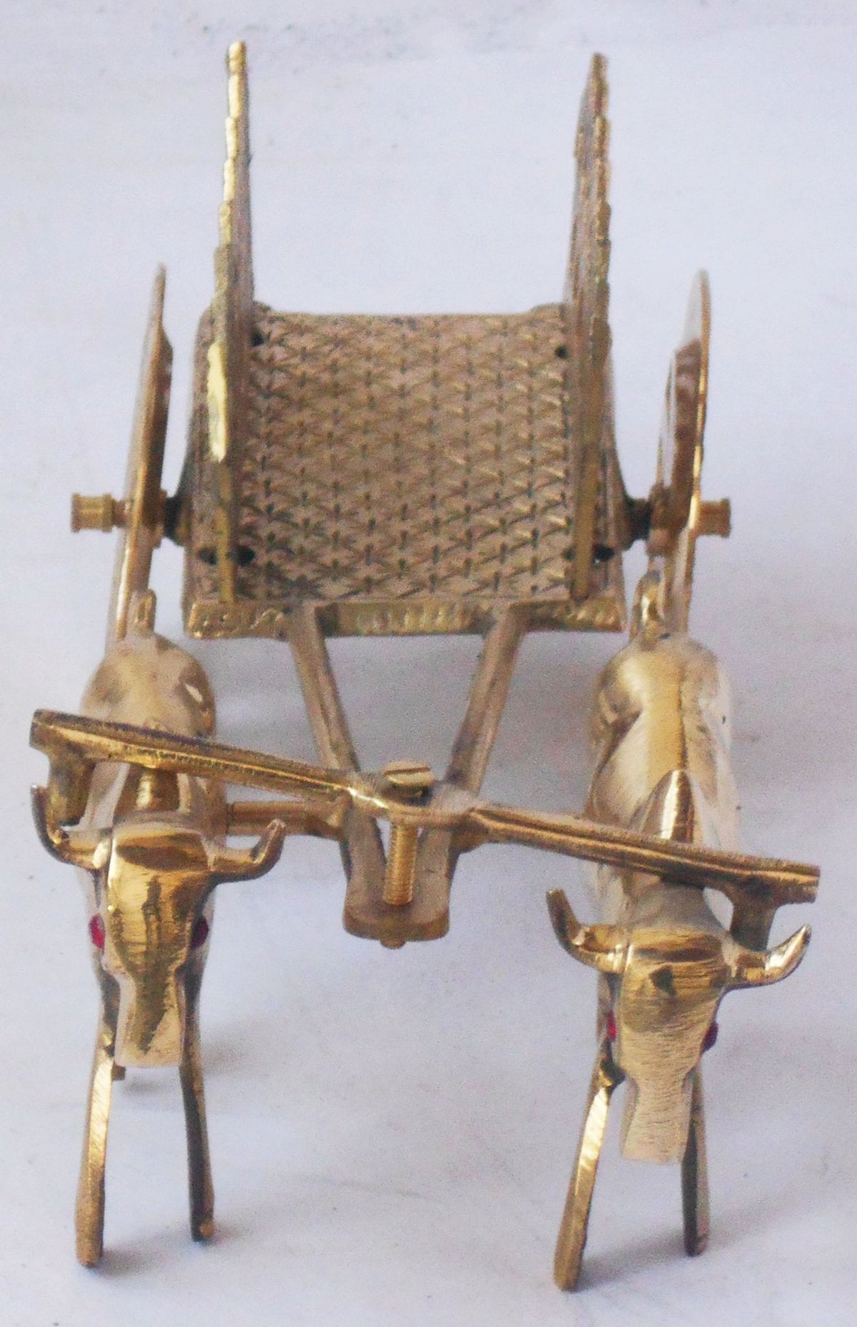 Brass Showpiece Bull Cart Statue  - 10*4*3.5 inch (Z356 D)