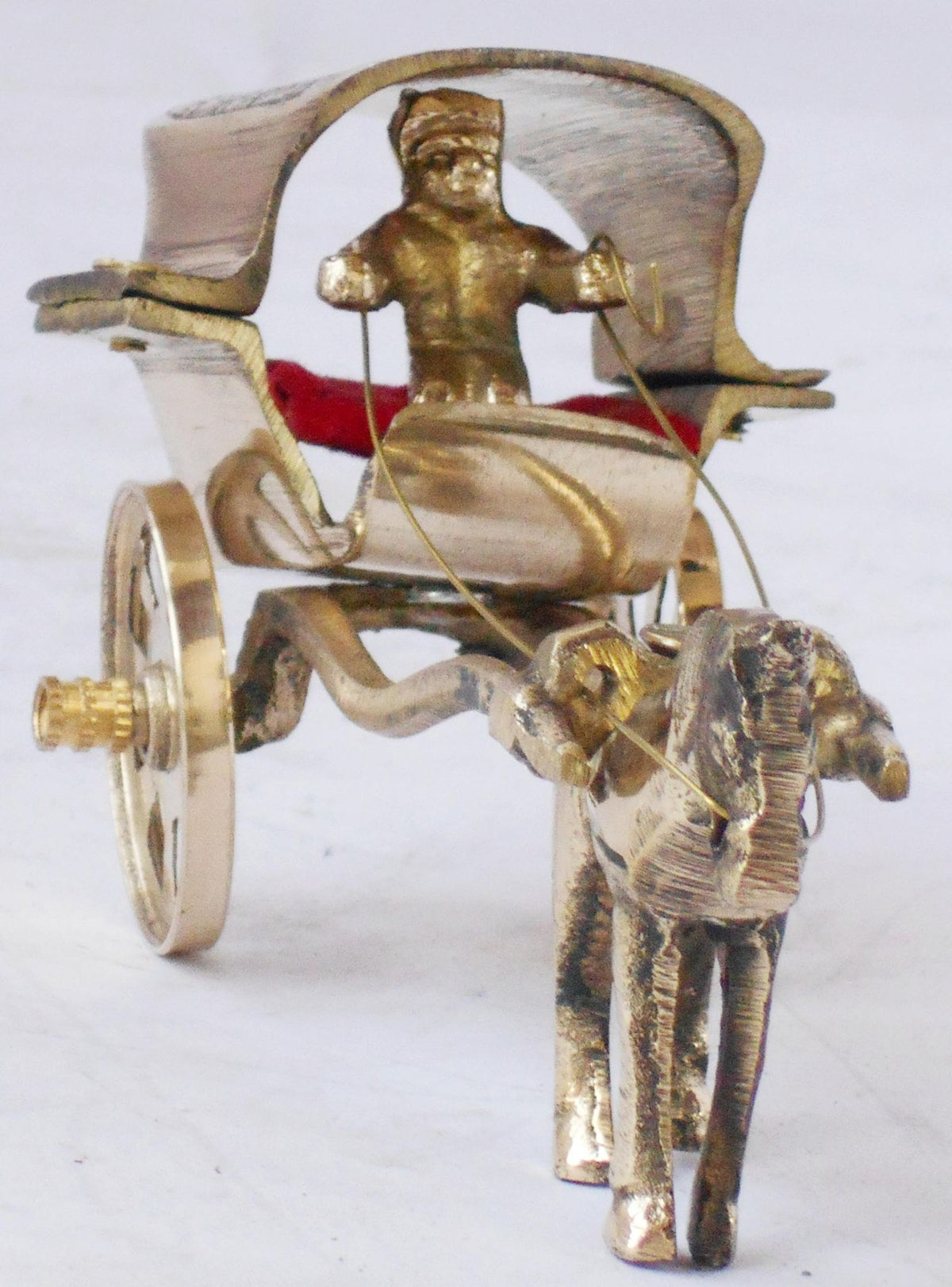 Brass Showpiece Hourse Cart Statue  - 6*2.5*3 inch (Z367 C)