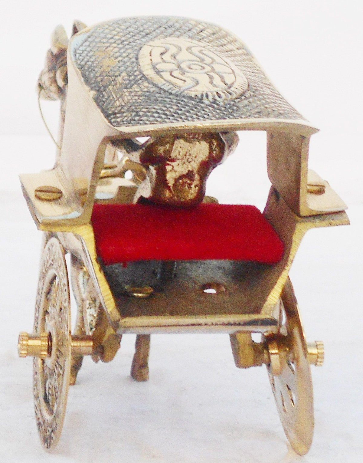 Brass Showpiece Hourse Cart Statue  - 8*3*3.5 inch (Z367 E)