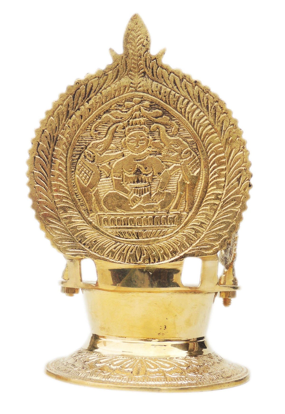 Brass Table Decor Oil Lamp Kamakshi Deepak - 5.2*4*7.1 inch (Z392 M)