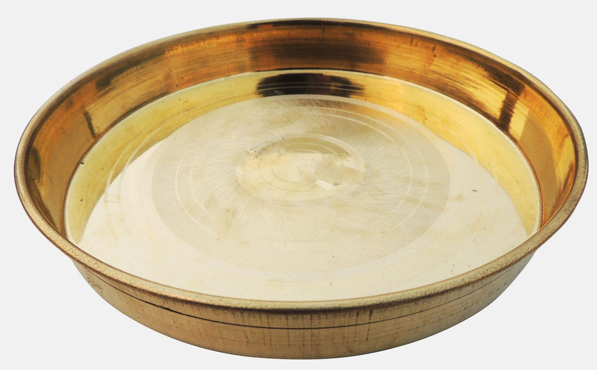 Brass Thali No. 10 - 8.2*8.2*1.5 inch (Z441 D)