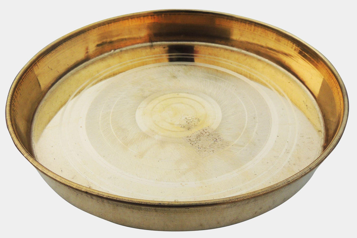 Brass Thali No. 11 - 9*9*1.5 inch (Z441 E)