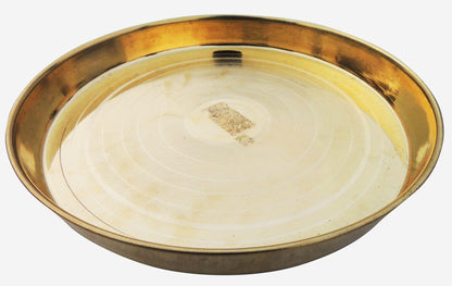 Brass Thali No. 14 - 11.8*11.8*1.8 inch (Z441 G)