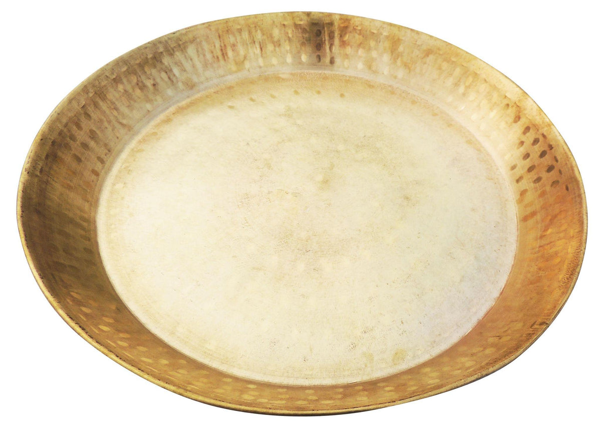 Brass ParatThaal Diameter 18 Inch  - 18*18*3 inch (Z443 A)
