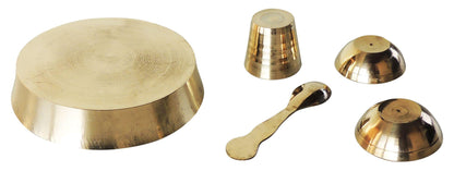 Brass Laddu Gopal Thali Set - 4*4*1.4 inch (Z460 F)