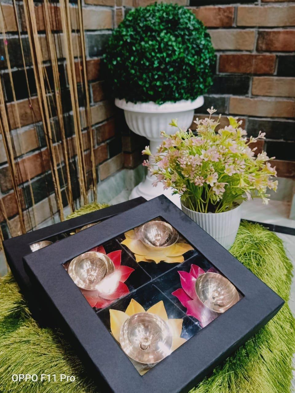 Brass Decorative Deepak Pack of 4 Pcs. (Z484 A)