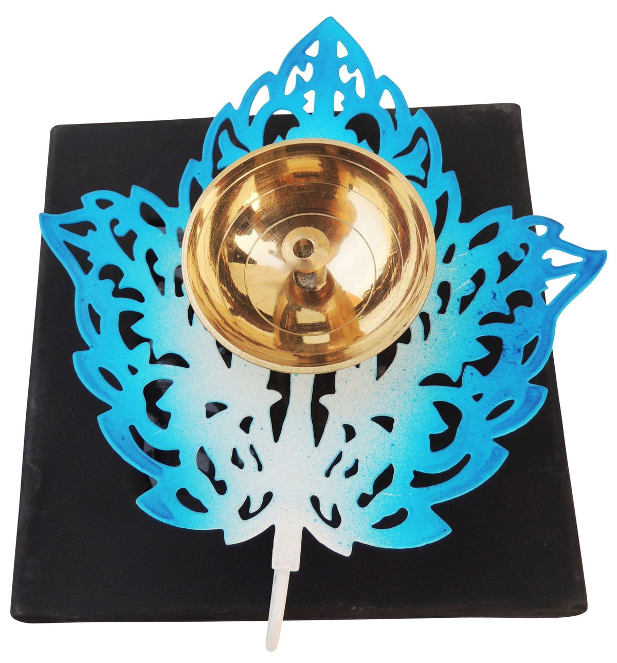 Brass & Iron Showpiece Table Decor Deepak - 4.7*4.7*2 Inch (Z485 A)
