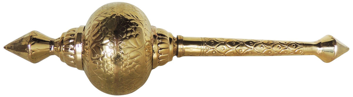 Brass Hanuman Mace, Gada No. 5 - 5.5*5.5*22 Inch (Z531 E)