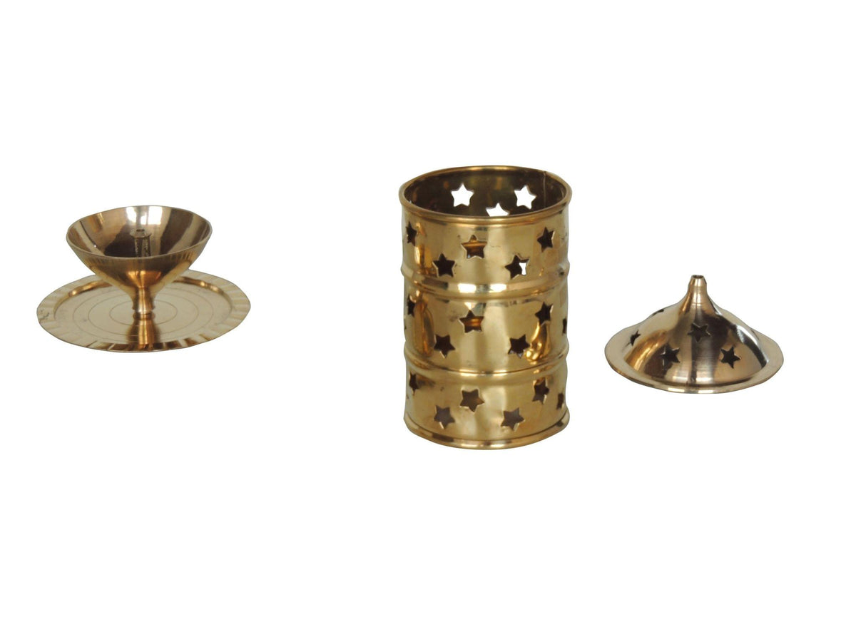 Table Decor Oil Lamp, Deepak No. 2 - 3.1*3.1*5.5 Inch (Z539 B)