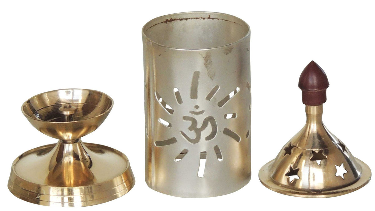 Brass & Iron Puja Deepak - 2.3*2.3*4.5 Inch (Z541 A)