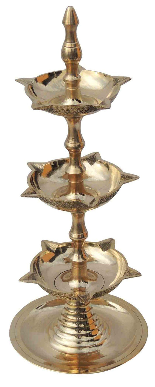 Brass Showpiece Step Deepak Diya  - 3.5*3.5*8.5 Inch (Z559 C )