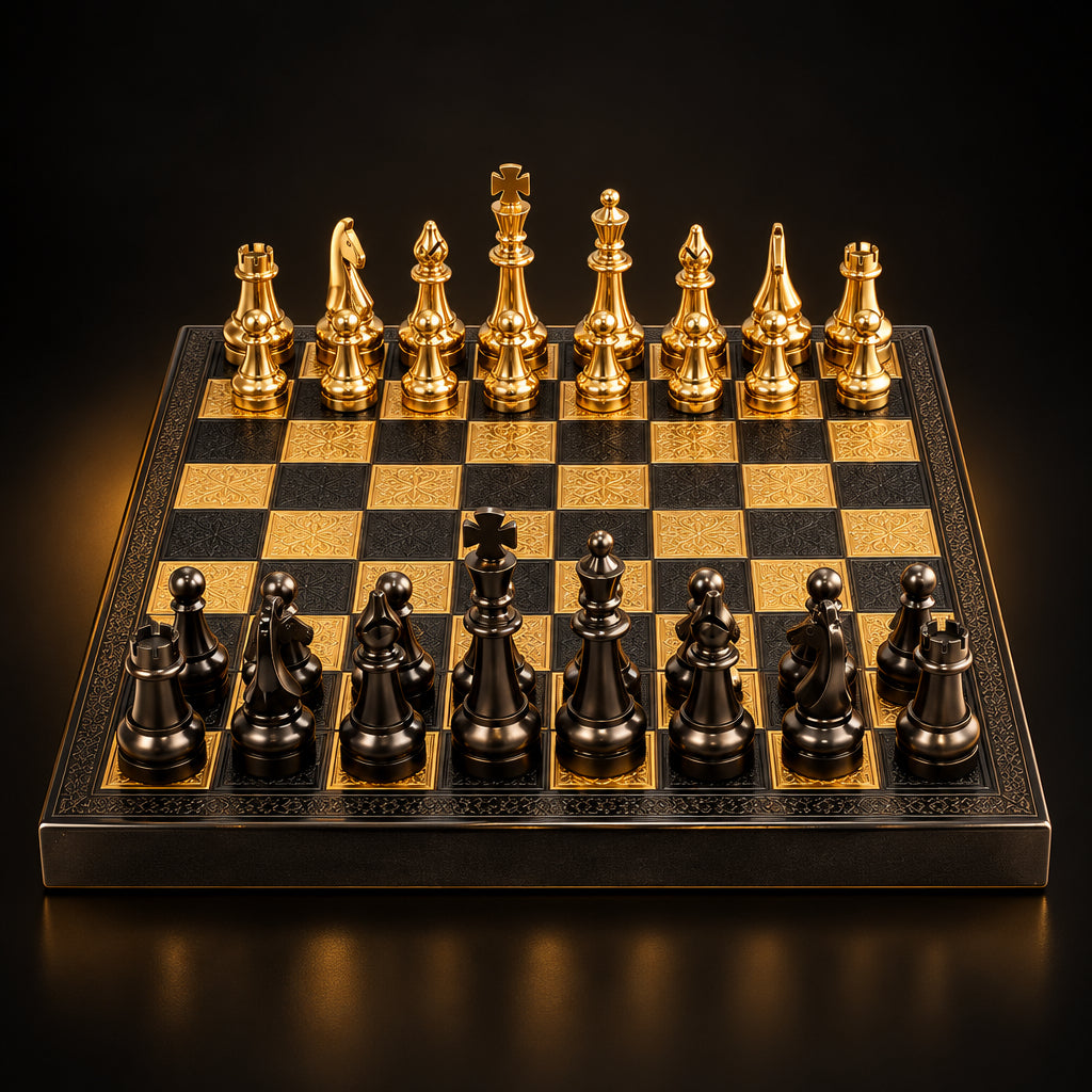 Brass Chess - 12*12*1 Inch (Z571 C)