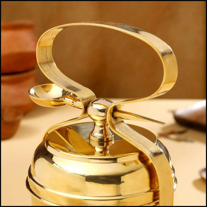 Brass Lunch Box, Tiffin Box - 5*5*13.5 Inch (Z575 D)