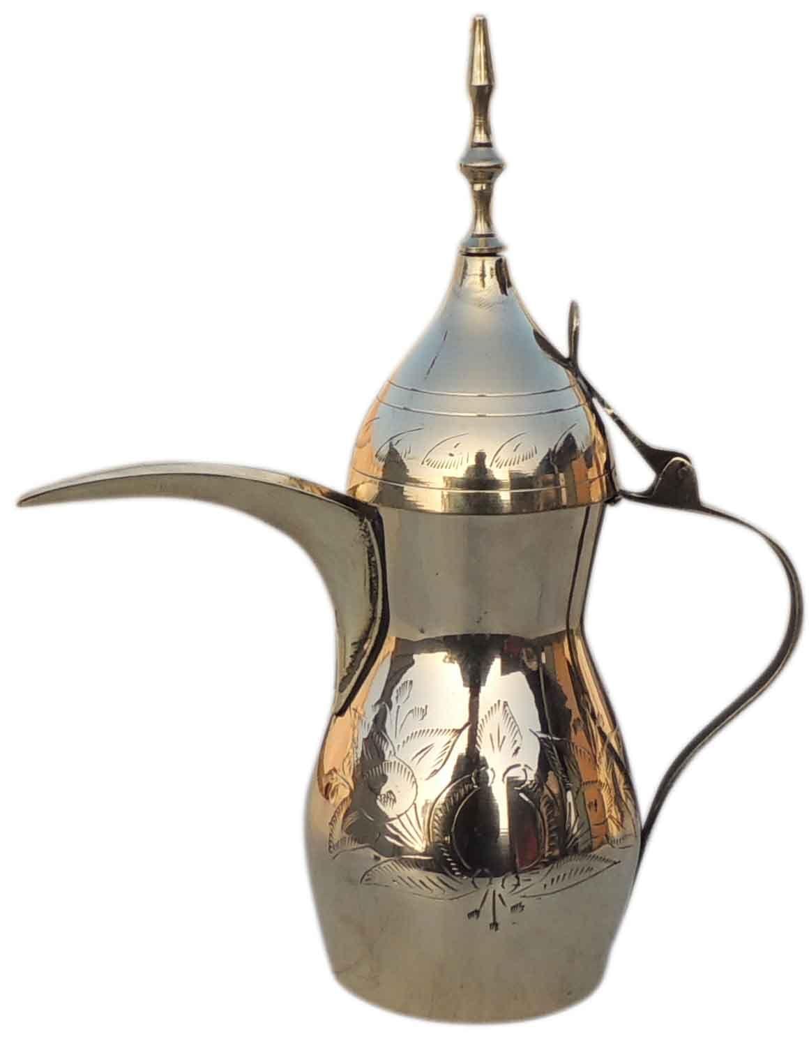 Brass Showpiece Arabic Dallah, Coffee tea Pot - 5*2.5*7 Inch (Z580 D)