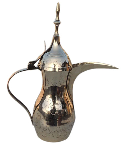Brass Showpiece Arabic Dallah, Coffee tea Pot -11*4.5*14 Inch (Z580 H)