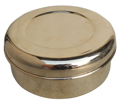 Brass Roti Box, Katordan - 7.3*7.3*3 Inch (Z586 E)