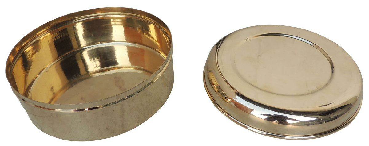Brass Roti Box, Katordan - 7.3*7.3*3 Inch (Z586 E)