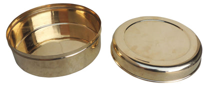 Brass Roti Box, Katordan - 8.3*8.3*3.3 Inch (Z586 F)