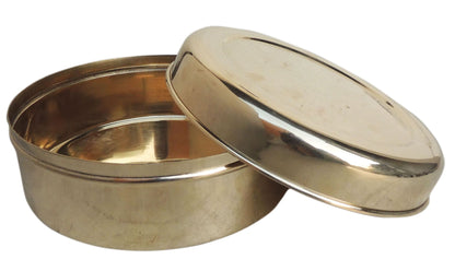 Brass Roti Box, Katordan - 8.3*8.3*3.3 Inch (Z586 F)
